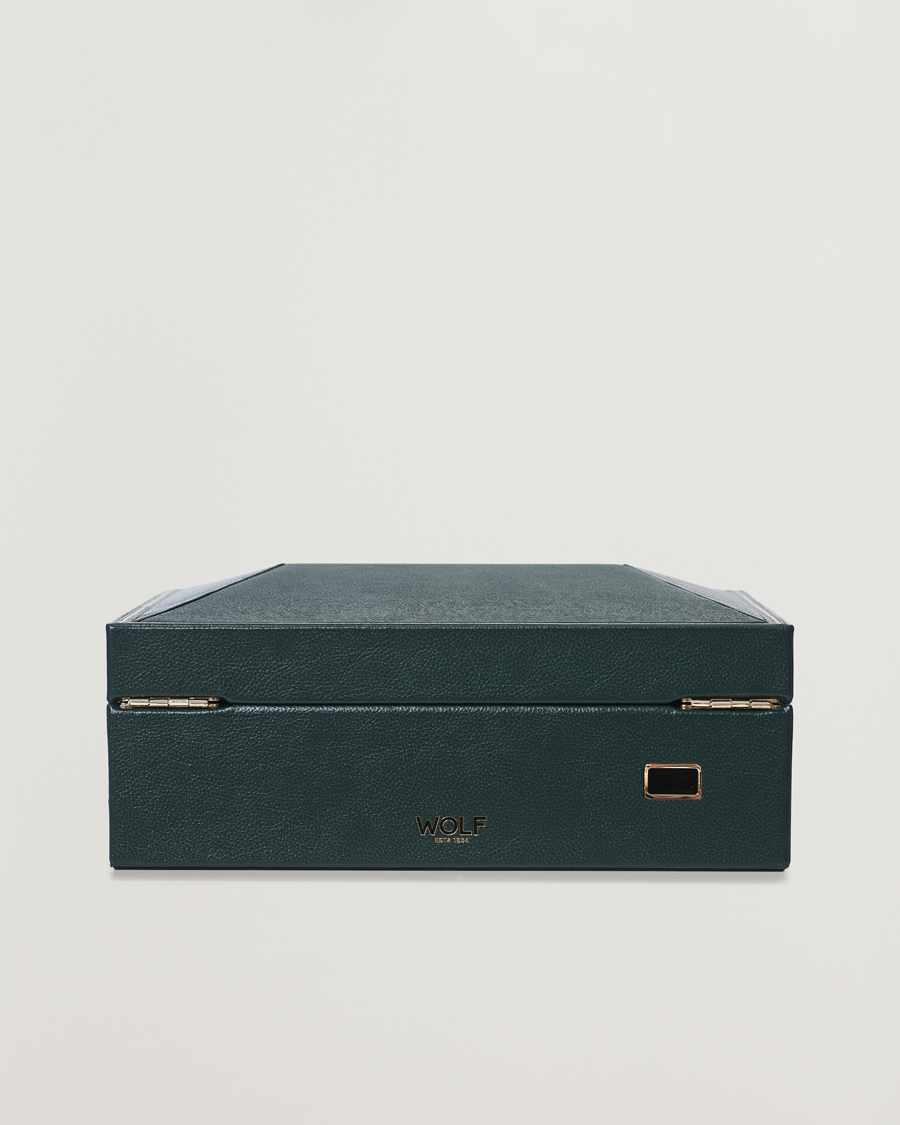 Herre | Klokke- og smykkeskrin | WOLF | British Racing Green 8 Piece Watch Box