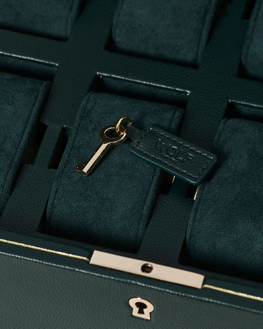 Herre | Klokke- og smykkeskrin | WOLF | British Racing Green 8 Piece Watch Box