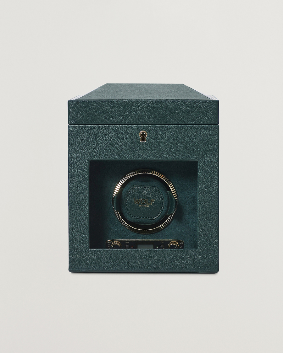 Herre | | WOLF | British Racing Green Single Watch Winder