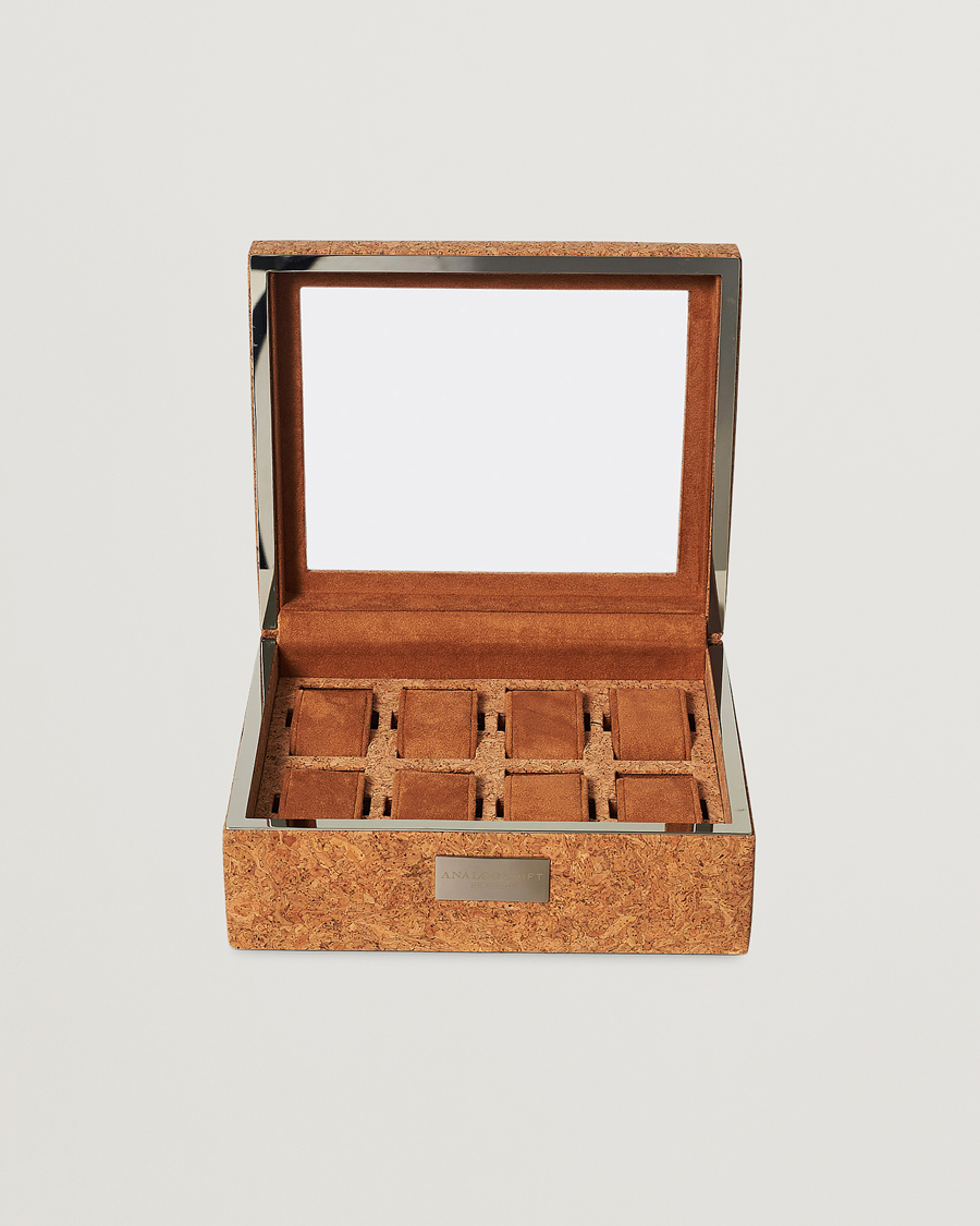 Herre | WOLF Analog/Shift 1976 8 Piece Watch Box Cork | WOLF | Analog/Shift 1976 8 Piece Watch Box Cork
