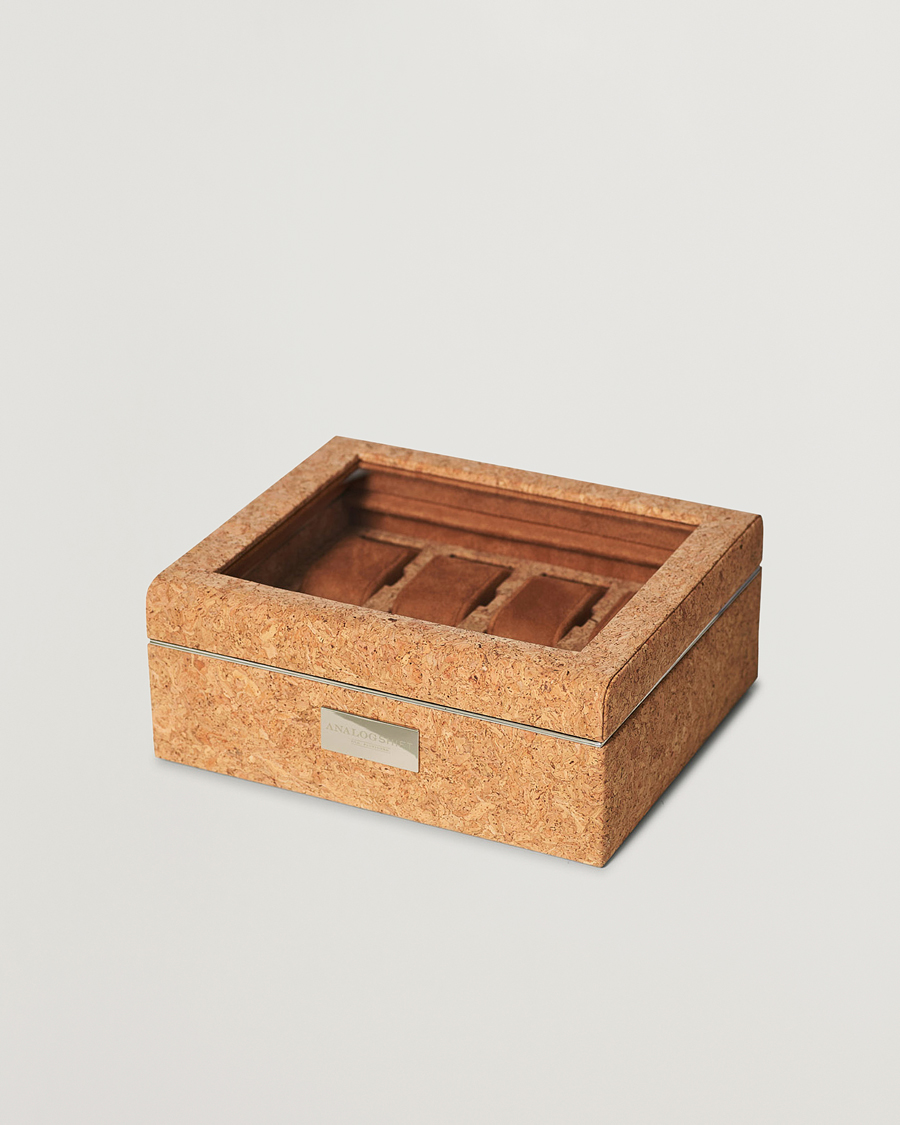 Herre | WOLF Analog/Shift 1976 8 Piece Watch Box Cork | WOLF | Analog/Shift 1976 8 Piece Watch Box Cork