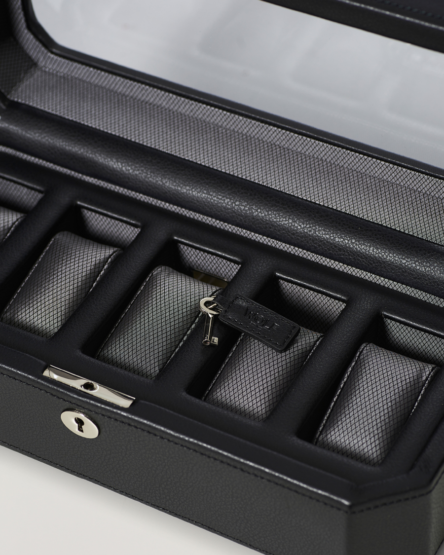Herre | Klokke- og smykkeskrin | WOLF | Windsor 5 Piece Watch Box Black/Grey