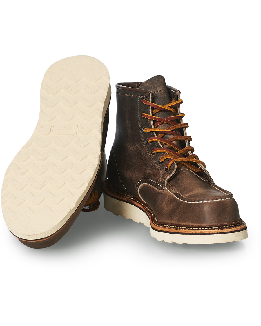 Herre | Red Wing Shoes Moc Toe Boot Concrete Rough & Tough Leather | Red Wing Shoes | Moc Toe Boot Concrete Rough & Tough Leather