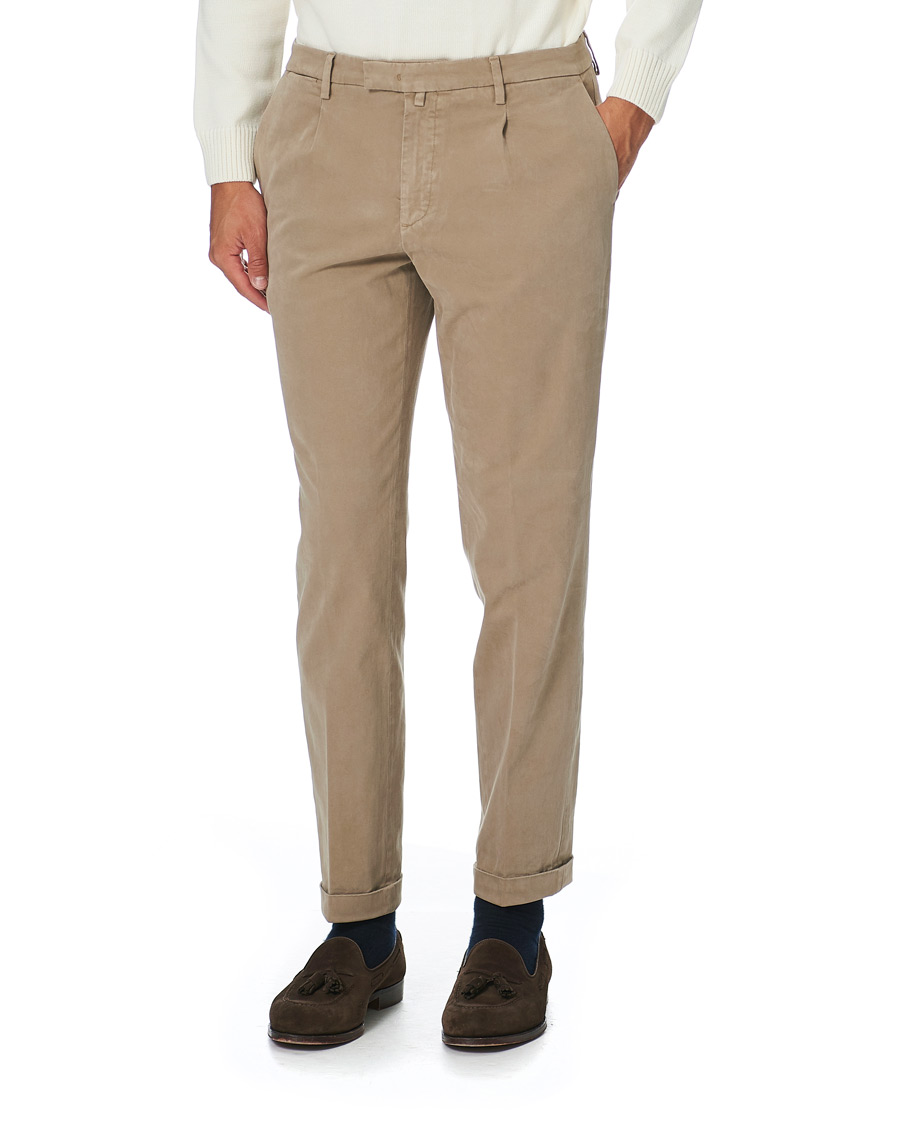 Herre | Bukser | Briglia 1949 | Easy Fit Cotton Stretch Chino Beige