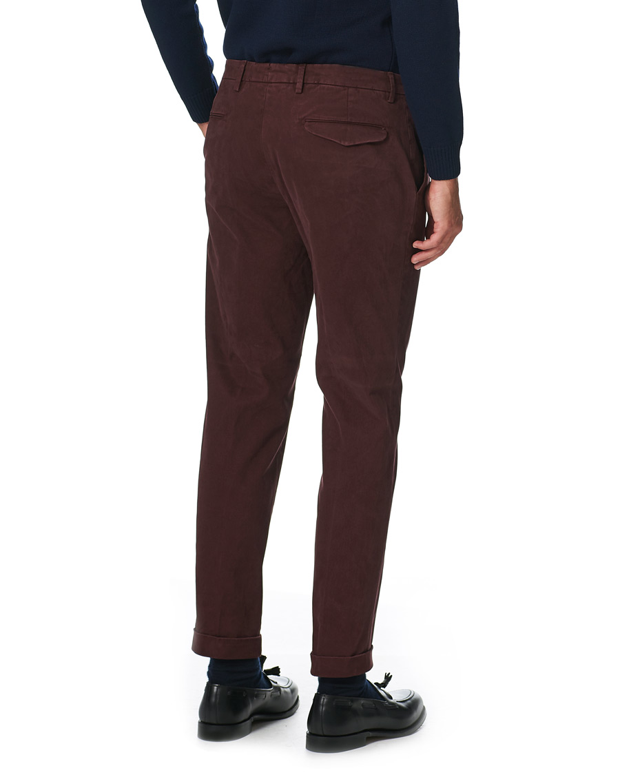 Herre | Bukser | Briglia 1949 | Easy Fit Cotton Stretch Chino Burgundy