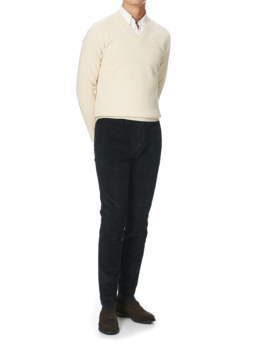 Herre | Bukser | Briglia 1949 | Slim Fit Corduroy Trousers Black