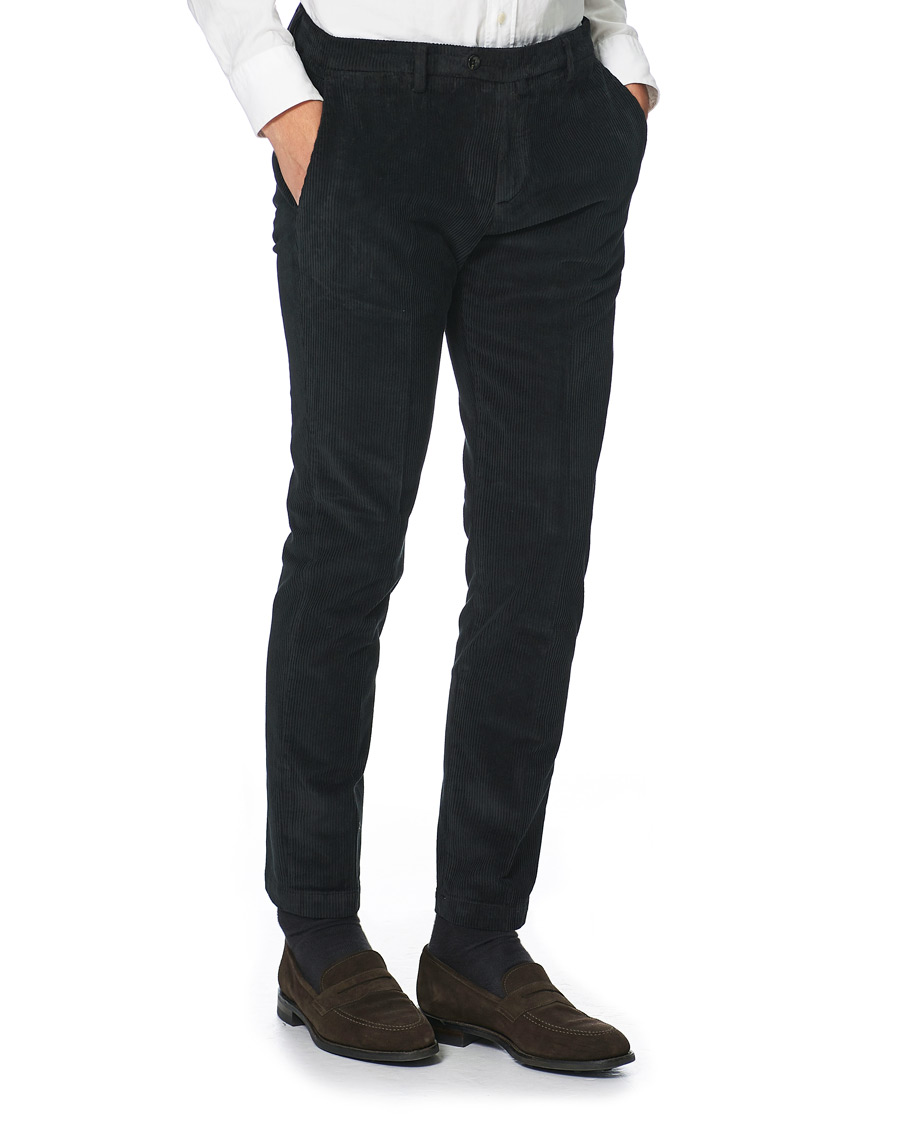 Herre | Bukser | Briglia 1949 | Slim Fit Corduroy Trousers Black