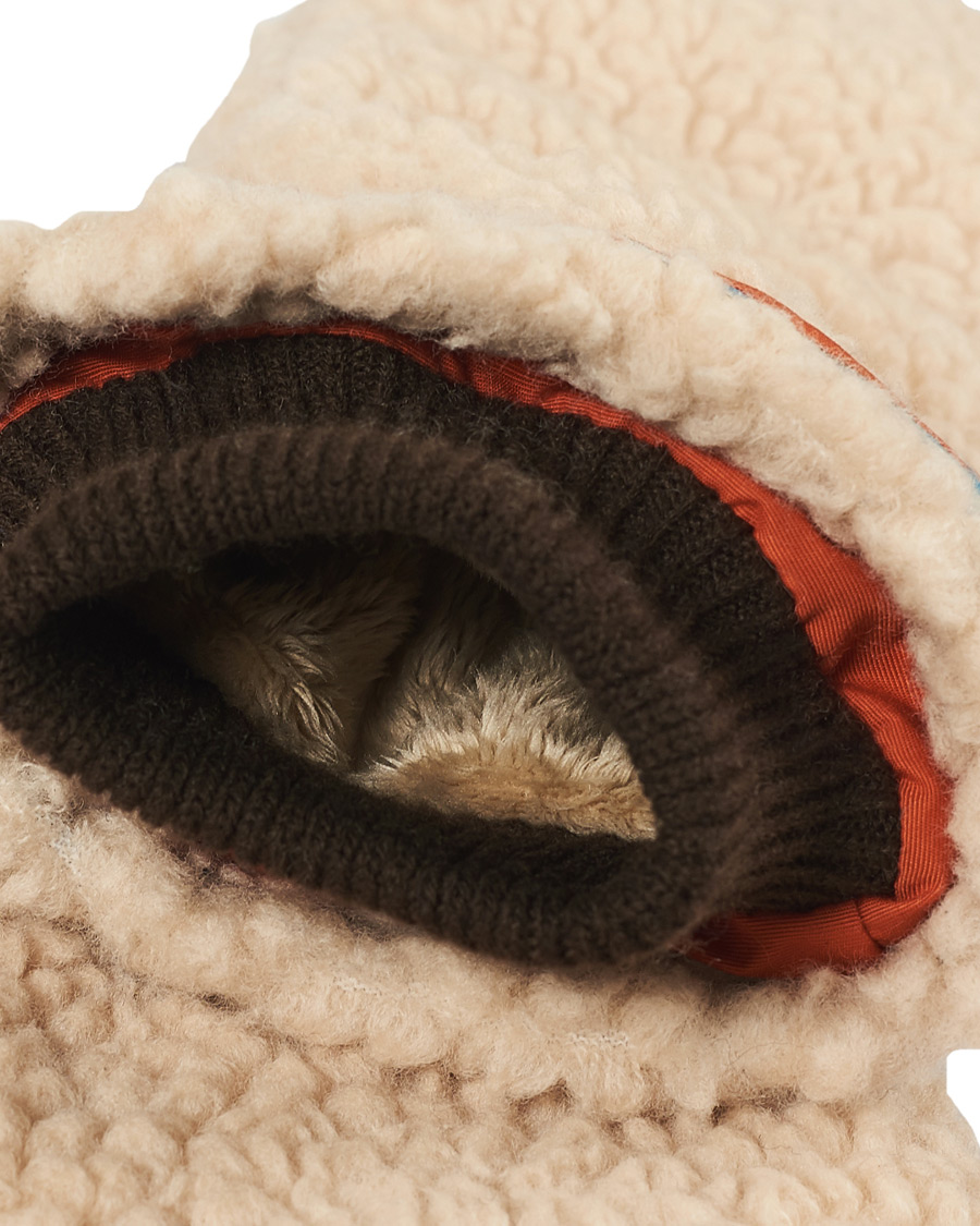 Herre | Elmer by Swany Miyo Wool Teddy Mittens Beige/Blue | Elmer by Swany | Miyo Wool Teddy Mittens Beige/Blue