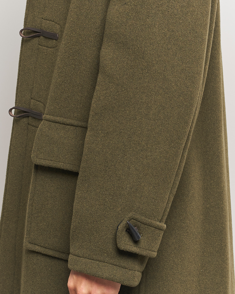 Herre | Jakker | Gloverall | Morris Duffle Coat Loden Green/Check