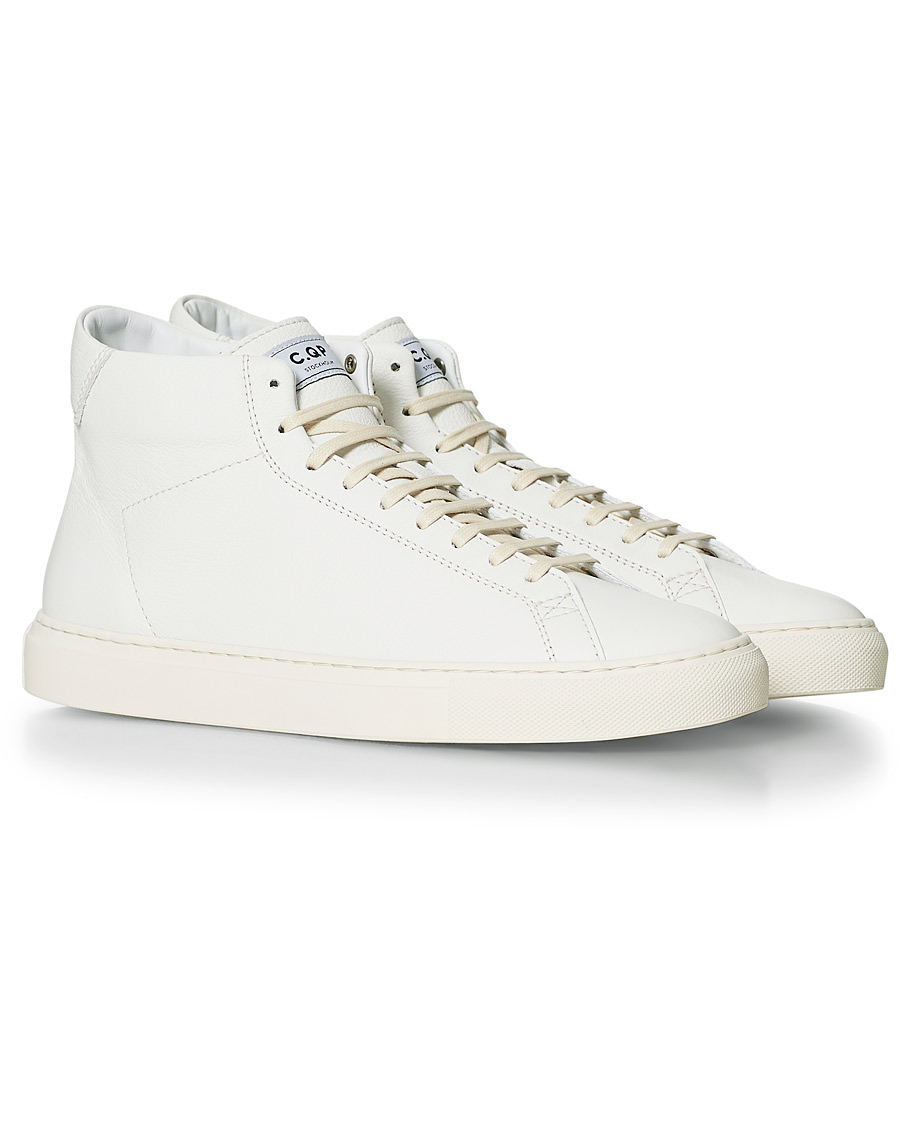 Herre | C.QP Flyback High Top Leather Sneaker Vintage White | CQP | C.QP Flyback High Top Leather Sneaker Vintage White