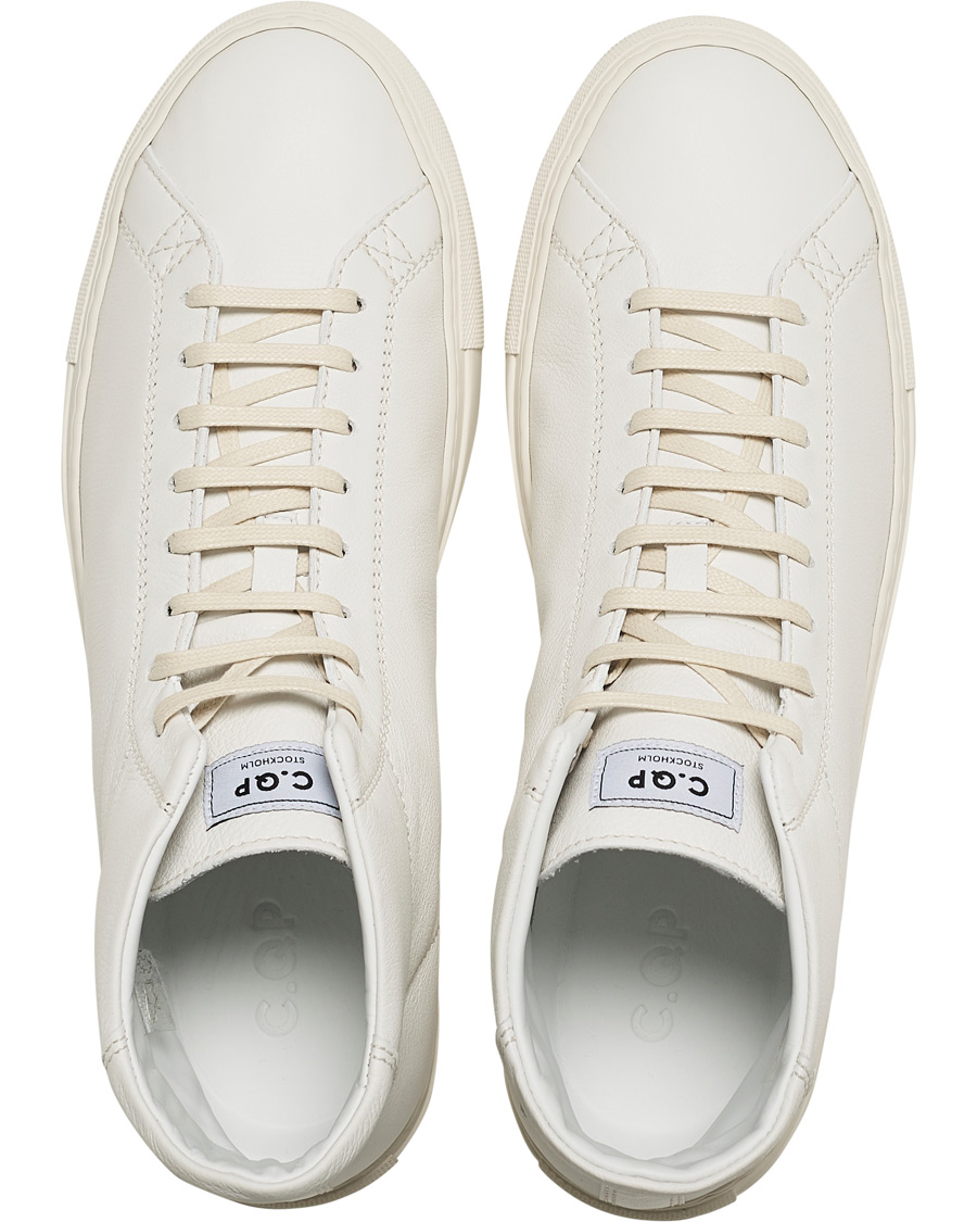 Herre | C.QP Flyback High Top Leather Sneaker Vintage White | CQP | C.QP Flyback High Top Leather Sneaker Vintage White
