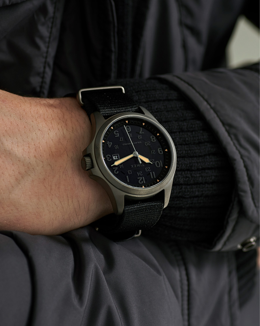 Herre | Tekstilrem | Timex | Field Post Solar Watch 41mm Black Dial