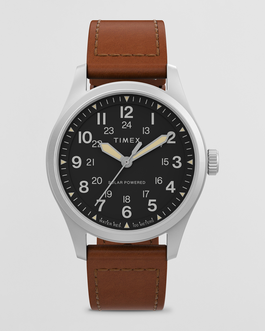Herre | Timex Field Post Solar Watch 36mm Brown/Black | Timex | Field Post Solar Watch 36mm Brown/Black