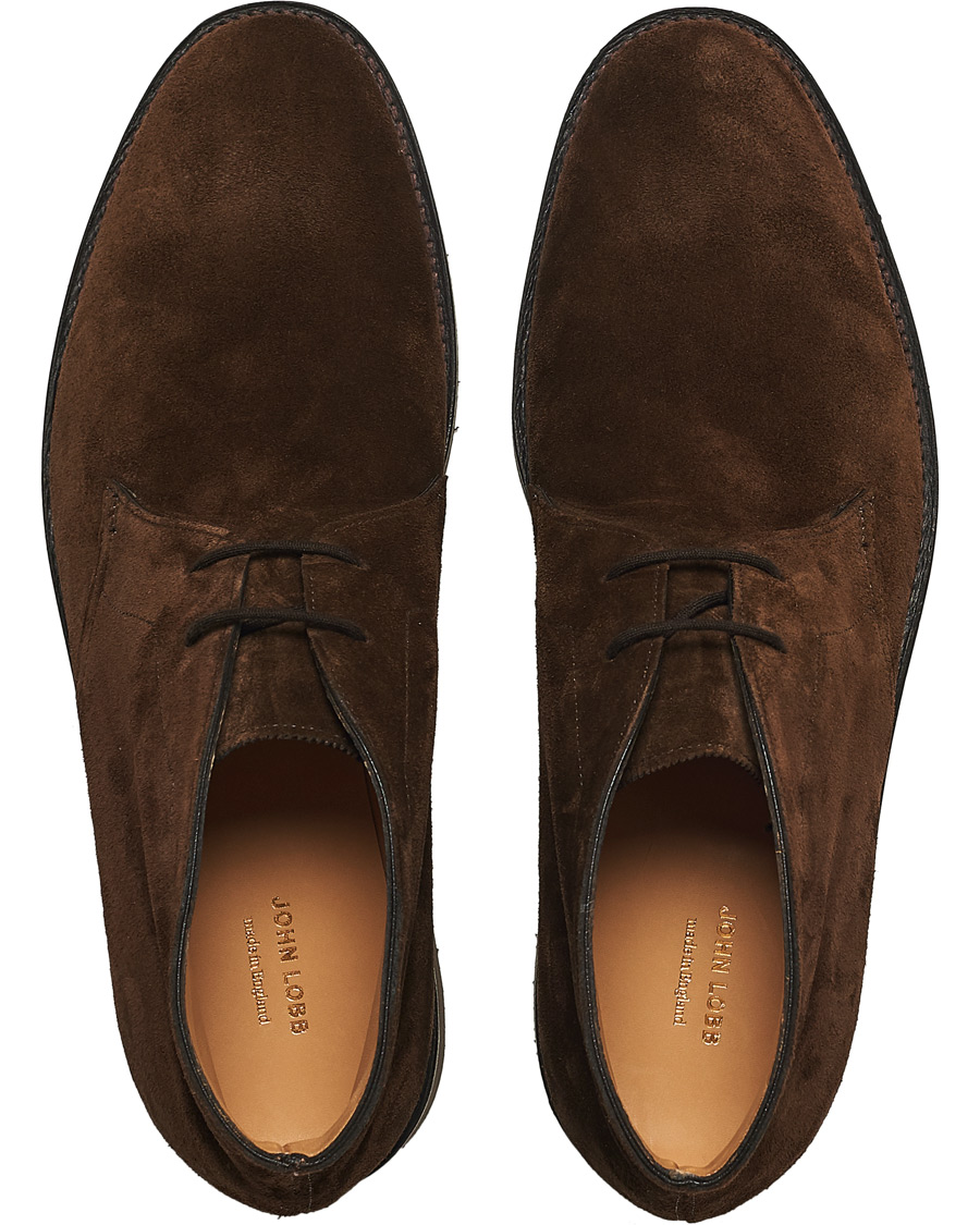 Herre | John Lobb Heywood Chukka Boot Dark Brown Suede | John Lobb | Heywood Chukka Boot Dark Brown Suede