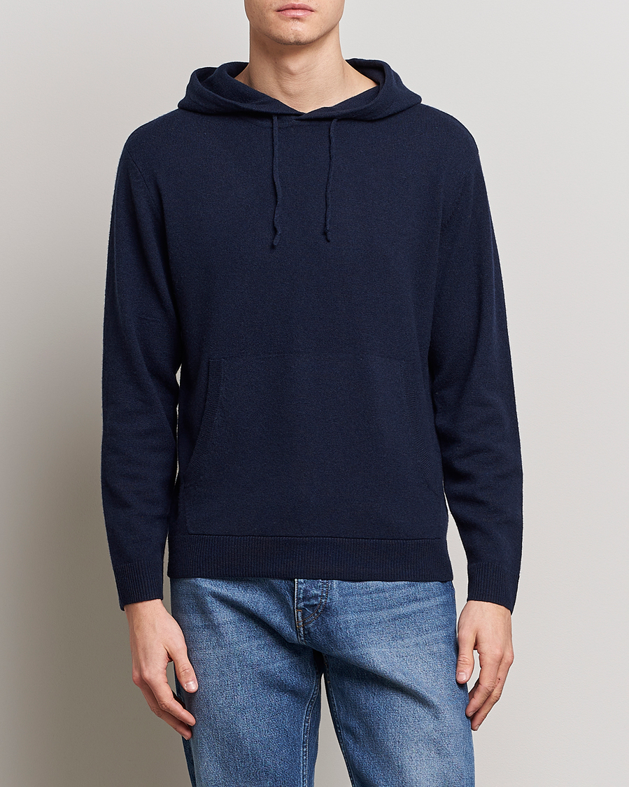 Herre | Til den stilfulle | People's Republic of Cashmere | Cashmere Hoodie Navy