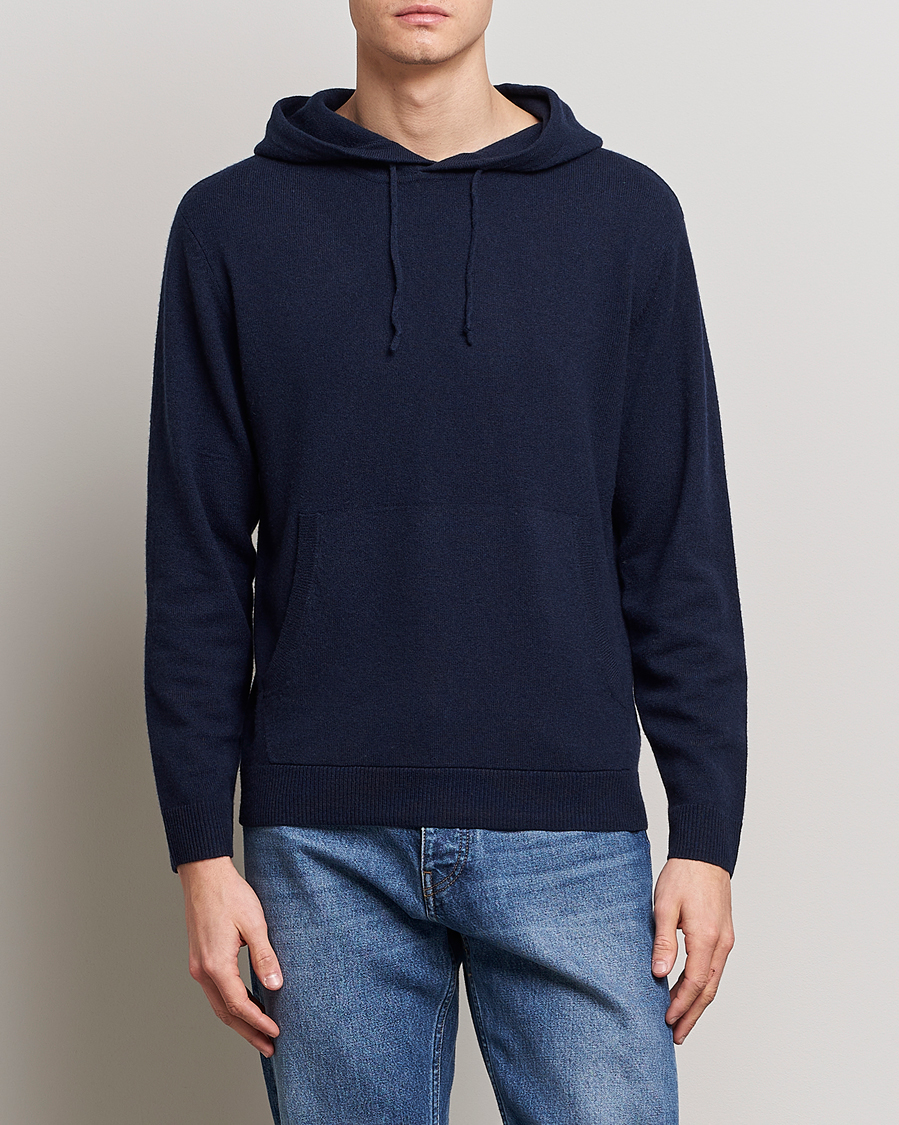 Herre | People's Republic of Cashmere | People's Republic of Cashmere | Cashmere Hoodie Navy