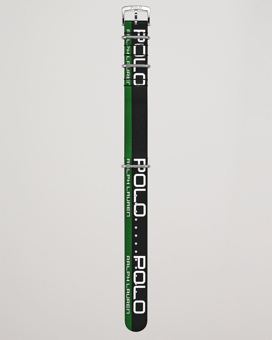 Herre | Polo Ralph Lauren Leather Sporting Strap Black/Green | Polo Ralph Lauren | Leather Sporting Strap Black/Green
