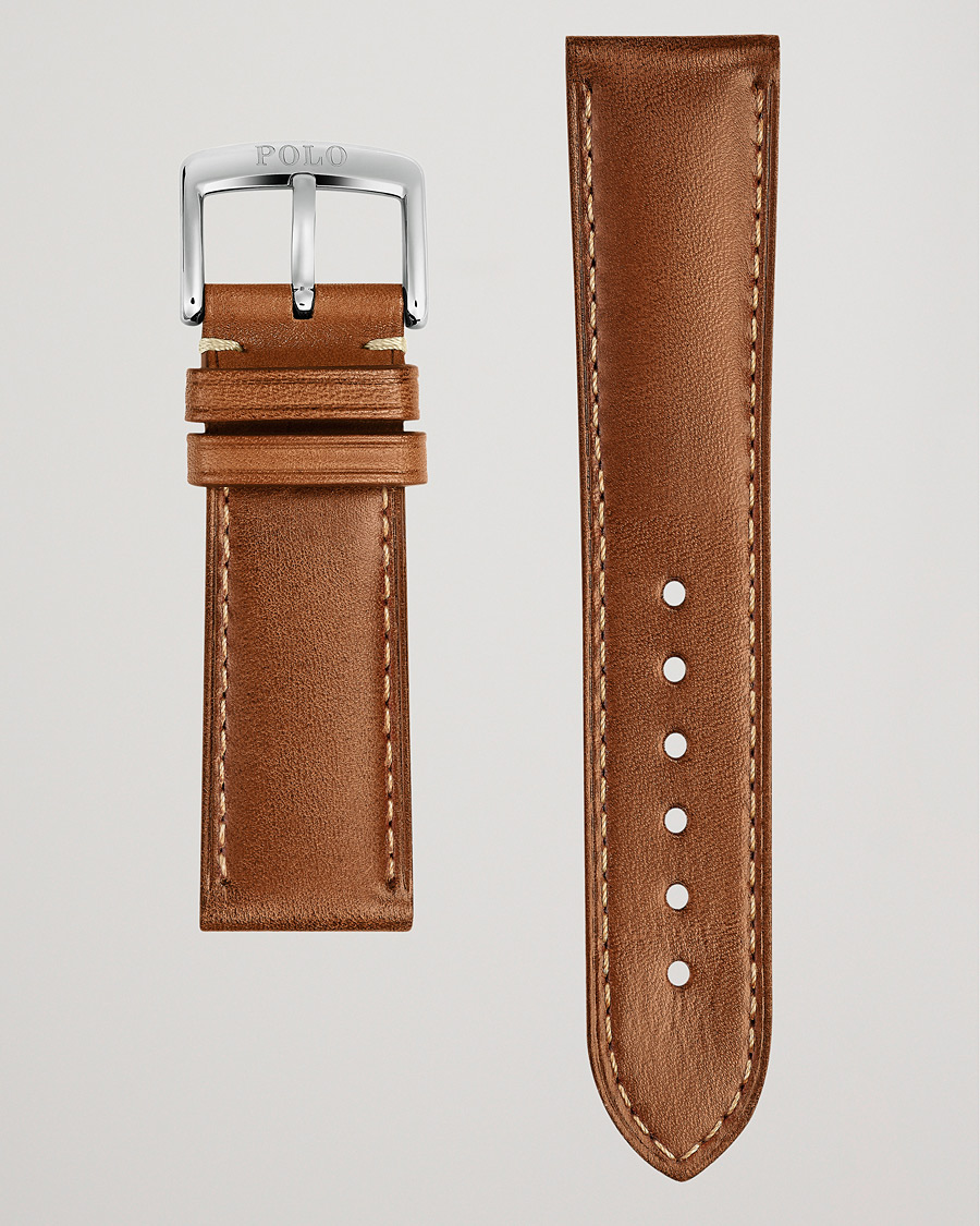 Herre | Klokkeremmer | Polo Ralph Lauren | Sporting Leather Strap Used Burnished