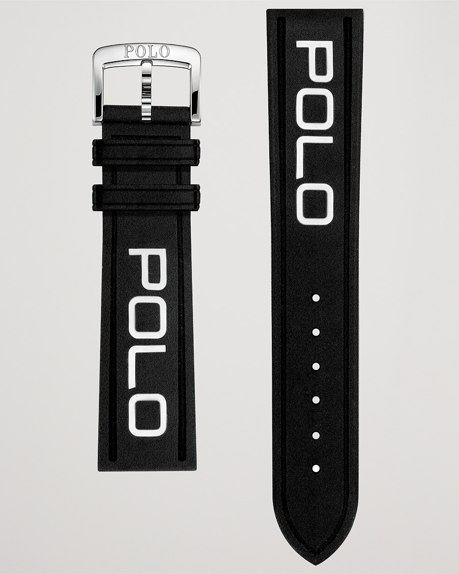 Herre | Klokkeremmer | Polo Ralph Lauren | Sporting Rubber Strap Black/White