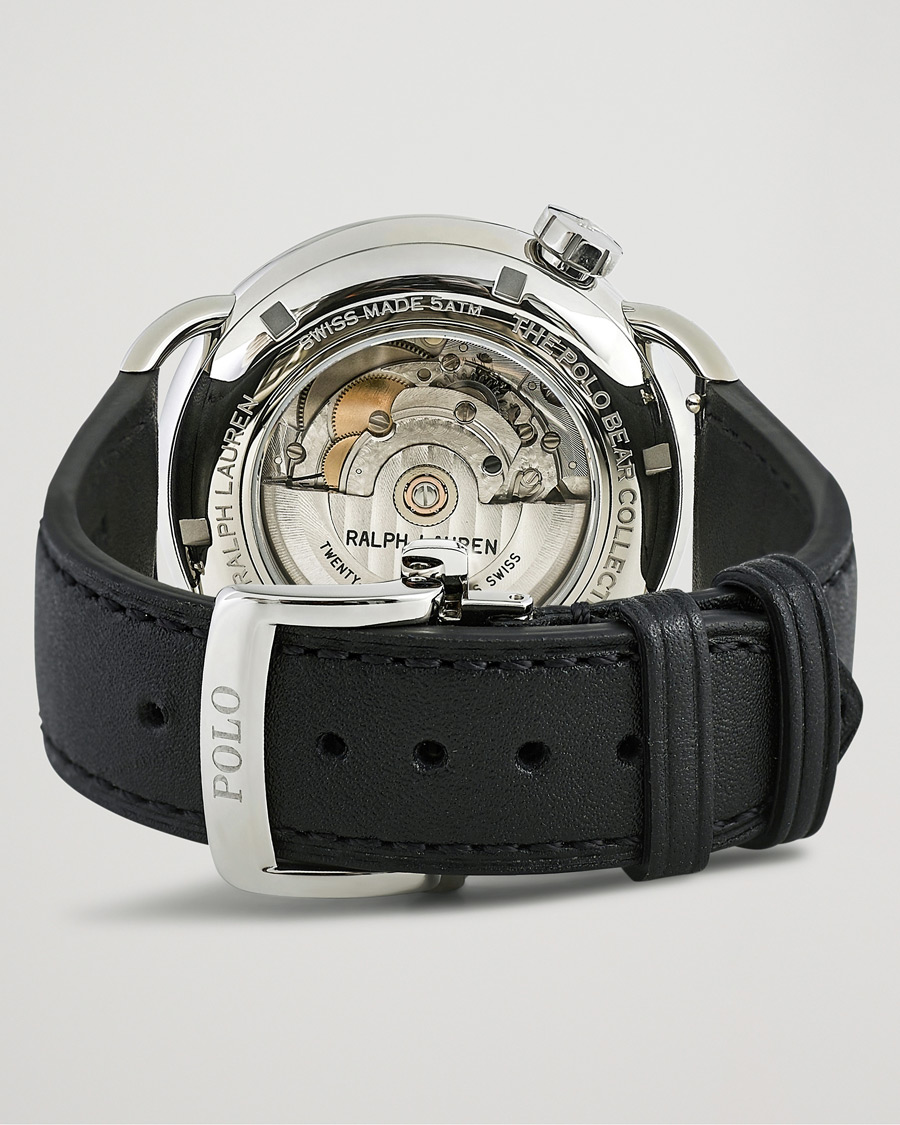 Herre | Polo Ralph Lauren 42mm Automatic Denim Tux Bear White Dial | Polo Ralph Lauren | 42mm Automatic Denim Tux Bear White Dial