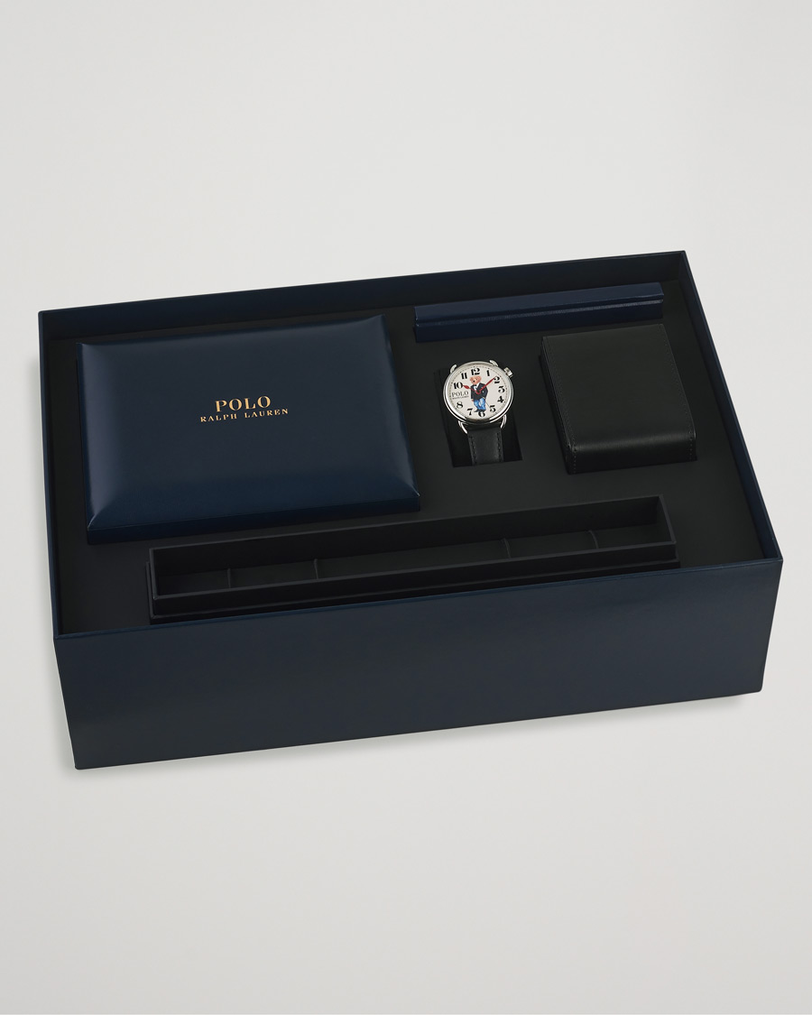 Herre | Skinnrem | Polo Ralph Lauren | 42mm Automatic Denim Tux Bear White Dial