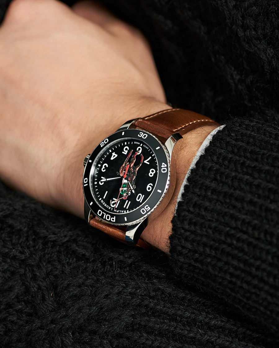 Herre | Polo Ralph Lauren 42mm Automatic Pony Player Black Dial | Polo Ralph Lauren | 42mm Automatic Pony Player Black Dial