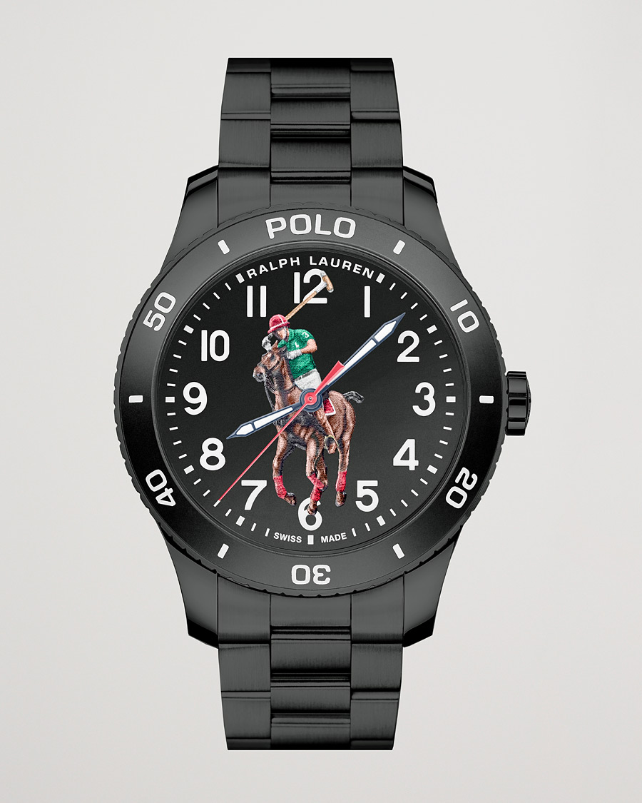 Herre | Polo Ralph Lauren 42mm Automatic Pony Player Black Dial | Polo Ralph Lauren | 42mm Automatic Pony Player Black Dial