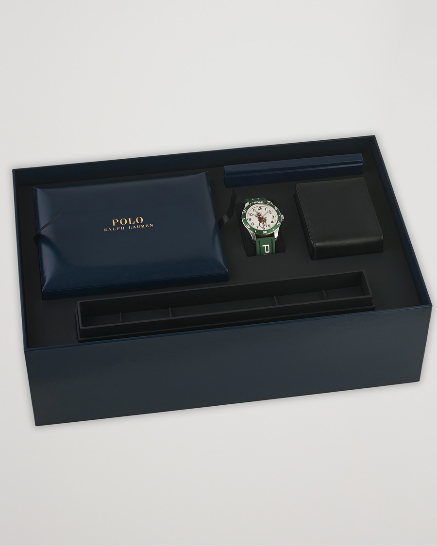 Herre | Polo Ralph Lauren 42mm Automatic Pony Player White Dial/Green Bezel | Polo Ralph Lauren | 42mm Automatic Pony Player White Dial/Green Bezel