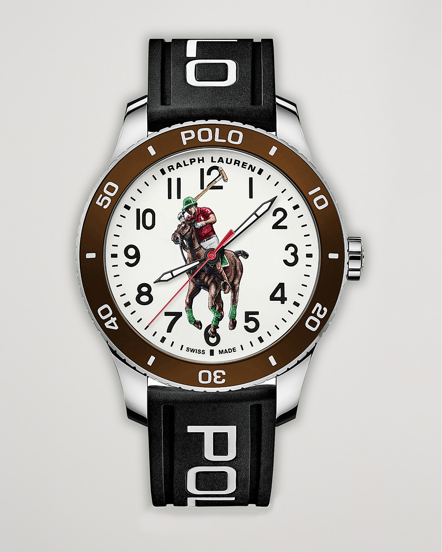 Herre |  | Polo Ralph Lauren | 42mm Automatic Pony Player  White Dial/Brown Bezel