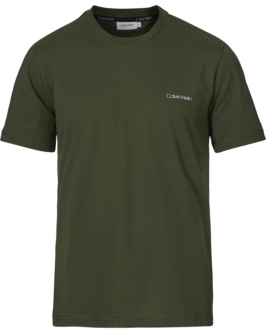Herre | T-Shirts | Calvin Klein | Chest Logo Crew Neck Tee Dark Olive