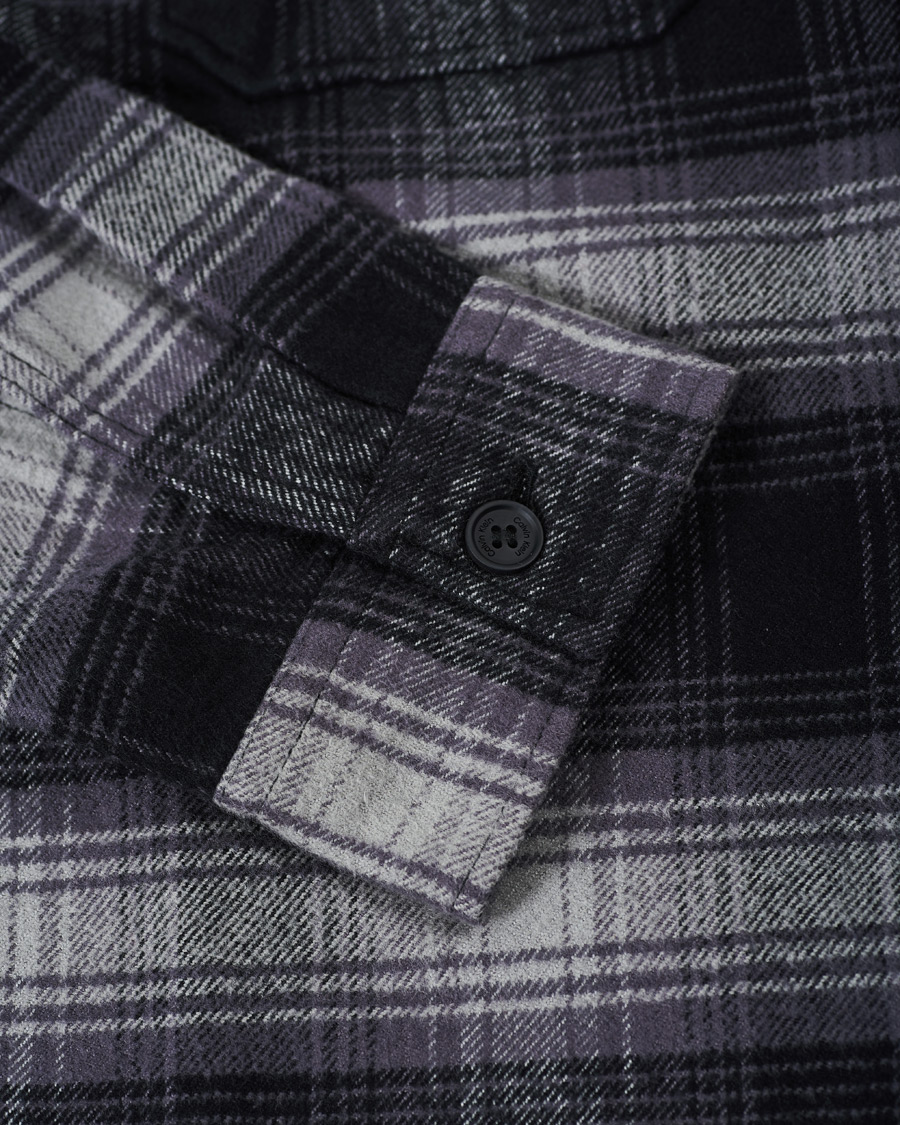 Herre | Skjorter | Calvin Klein | Cotton Check Overshirt Black/Grey