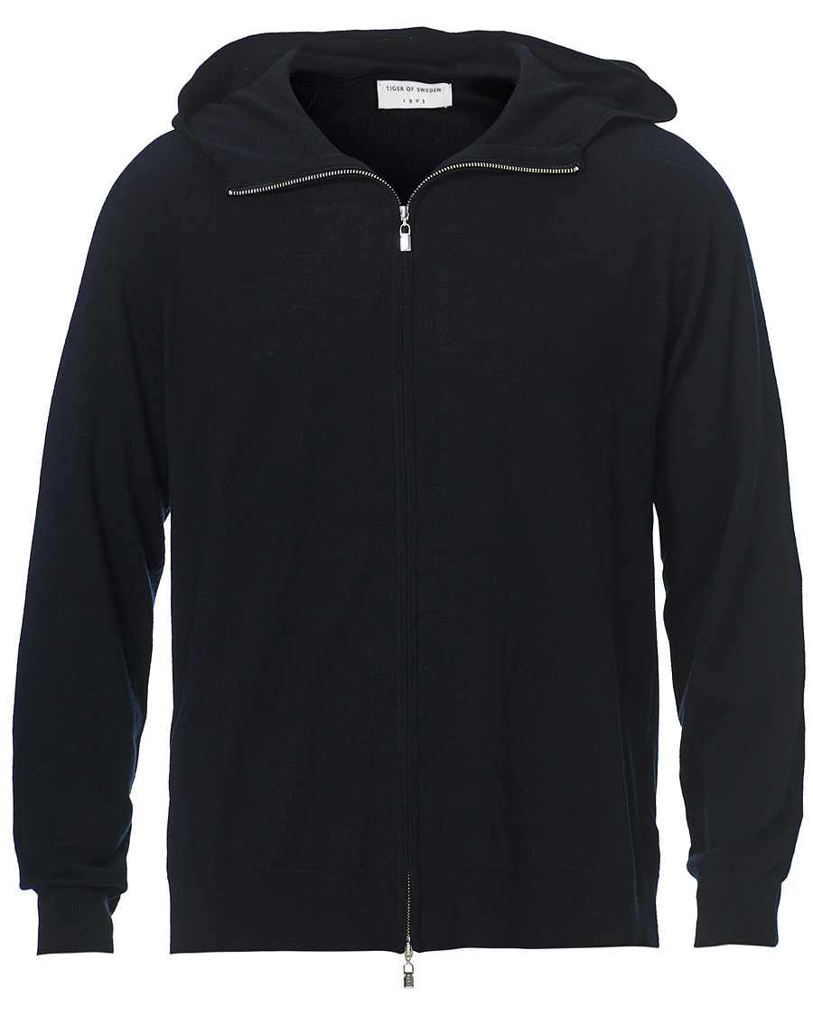 Herre | Gensere | Tiger of Sweden | Navette Knitted Merino Sweater Dark Navy