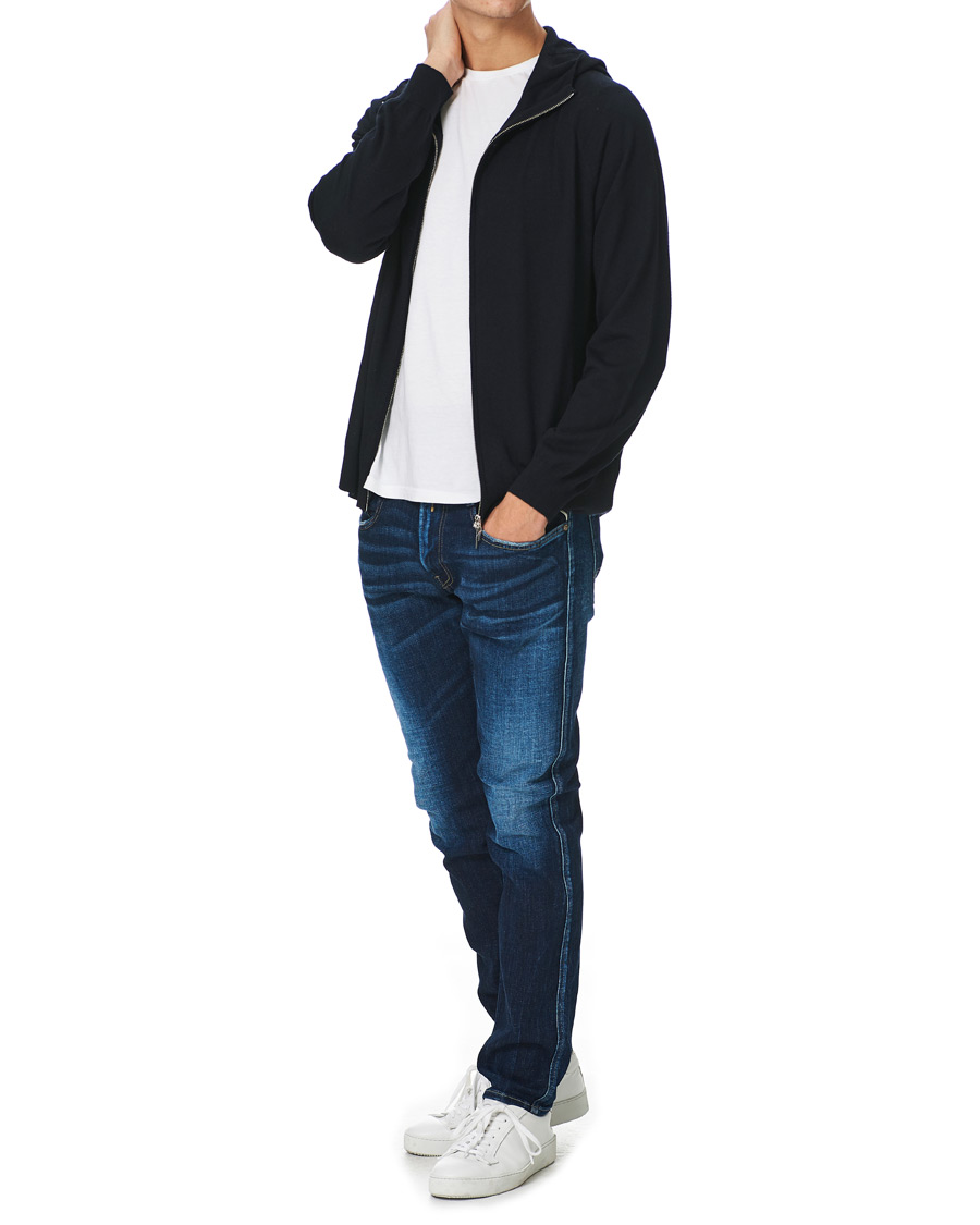 Herre | Gensere | Tiger of Sweden | Navette Knitted Merino Sweater Dark Navy
