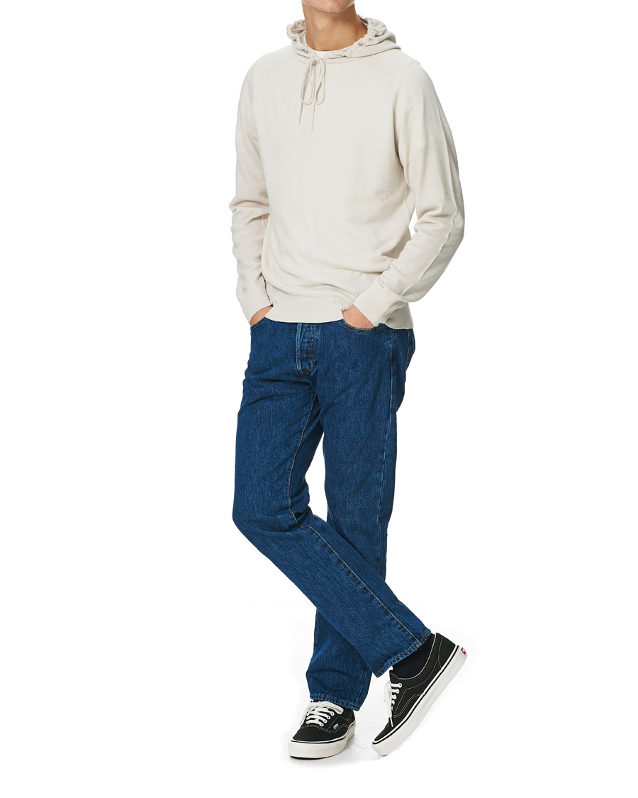 Herre | Gensere | Tiger of Sweden | Nakkne Knitted Merino Hood Buttercreme