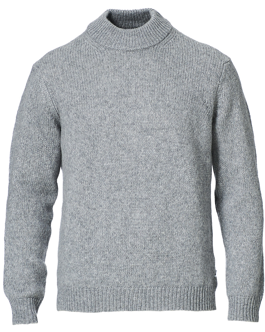 Herre | Gensere | NN07 | Nick Knitted Merino Mock Neck Grey Mel