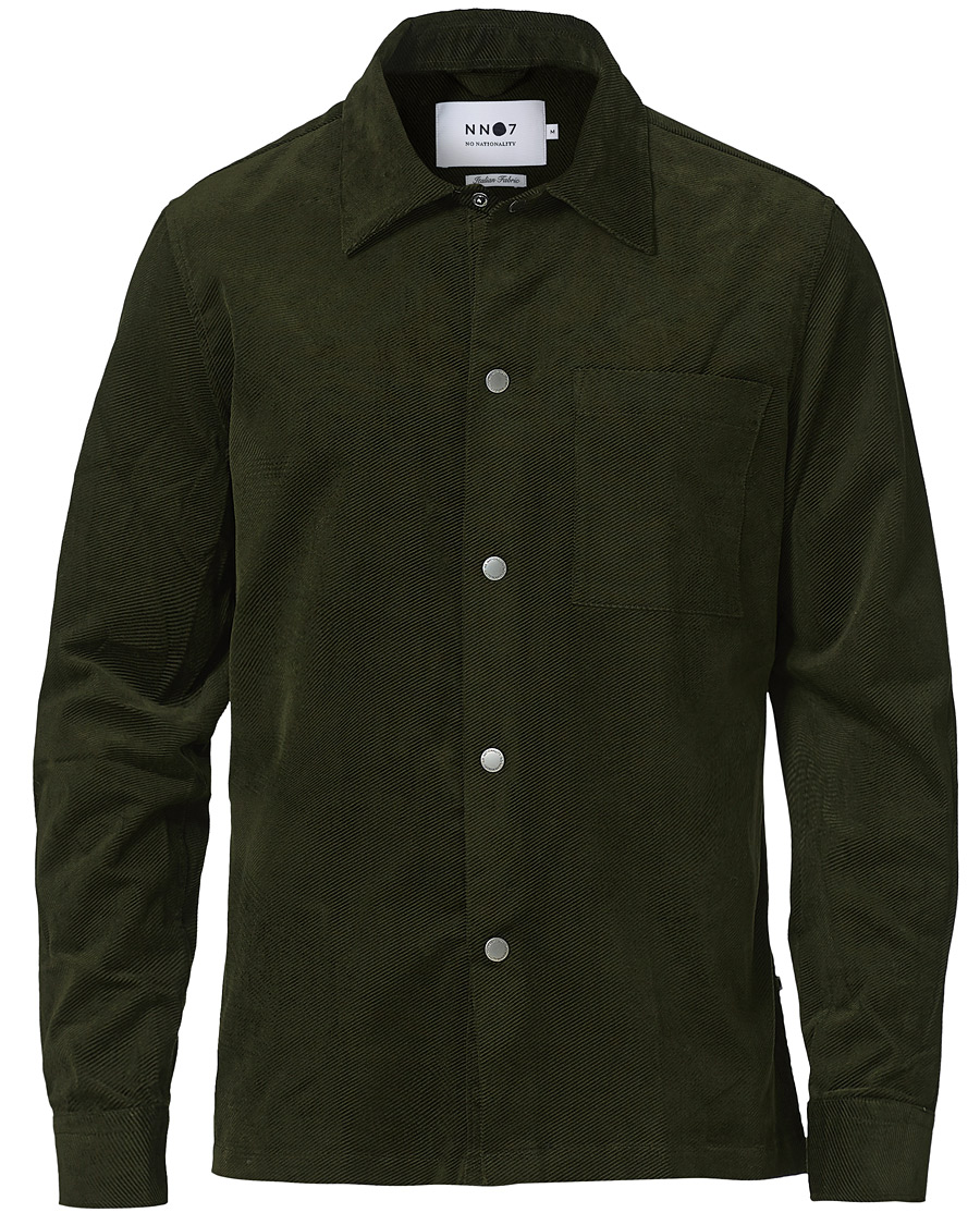 Herre | Skjorter | NN07 | Basso Diagonal Corduroy Overshirt Army Green