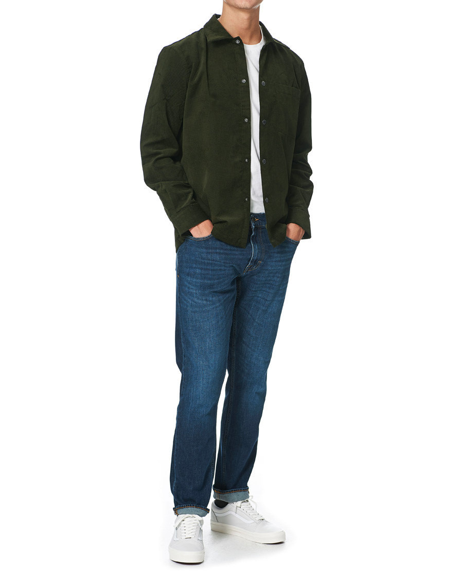 Herre | Skjorter | NN07 | Basso Diagonal Corduroy Overshirt Army Green