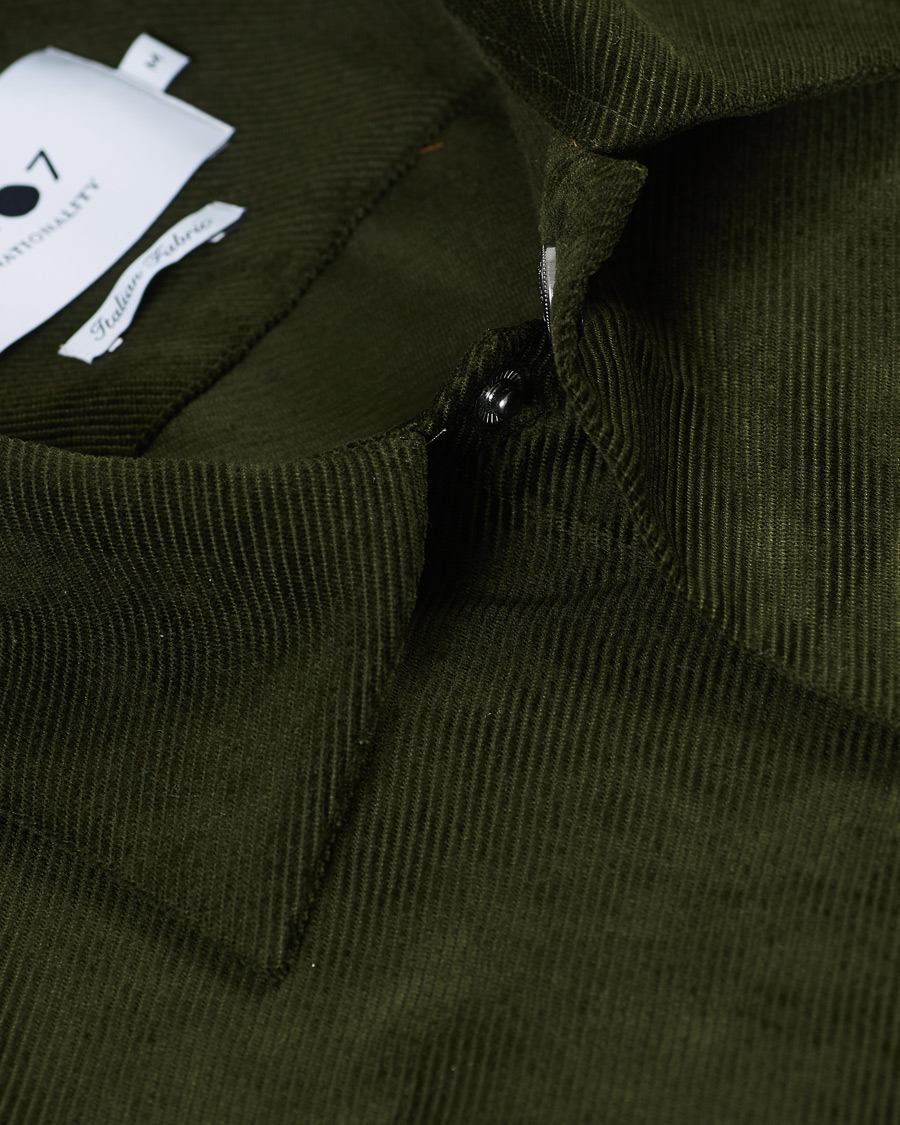 Herre | Skjorter | NN07 | Basso Diagonal Corduroy Overshirt Army Green