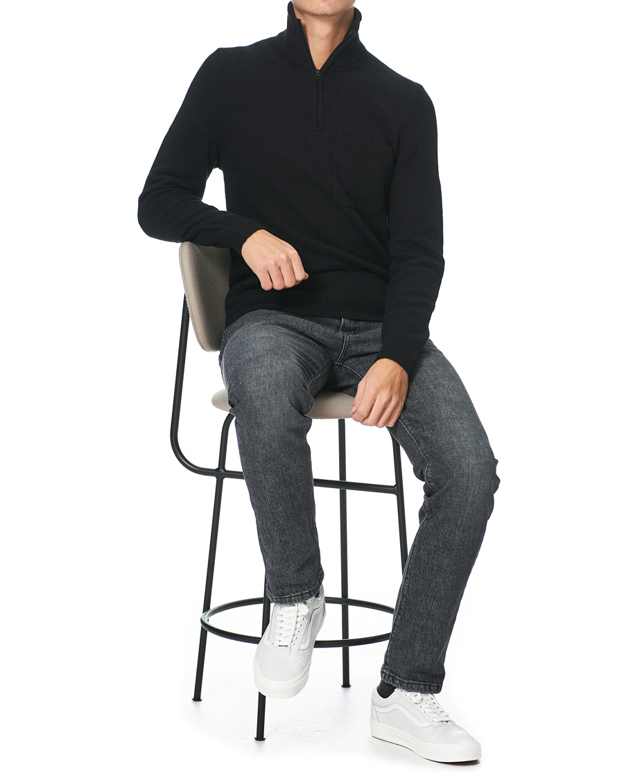 Herre | Gensere | J.Lindeberg | Cohen Yak Blend Quater Zip Black