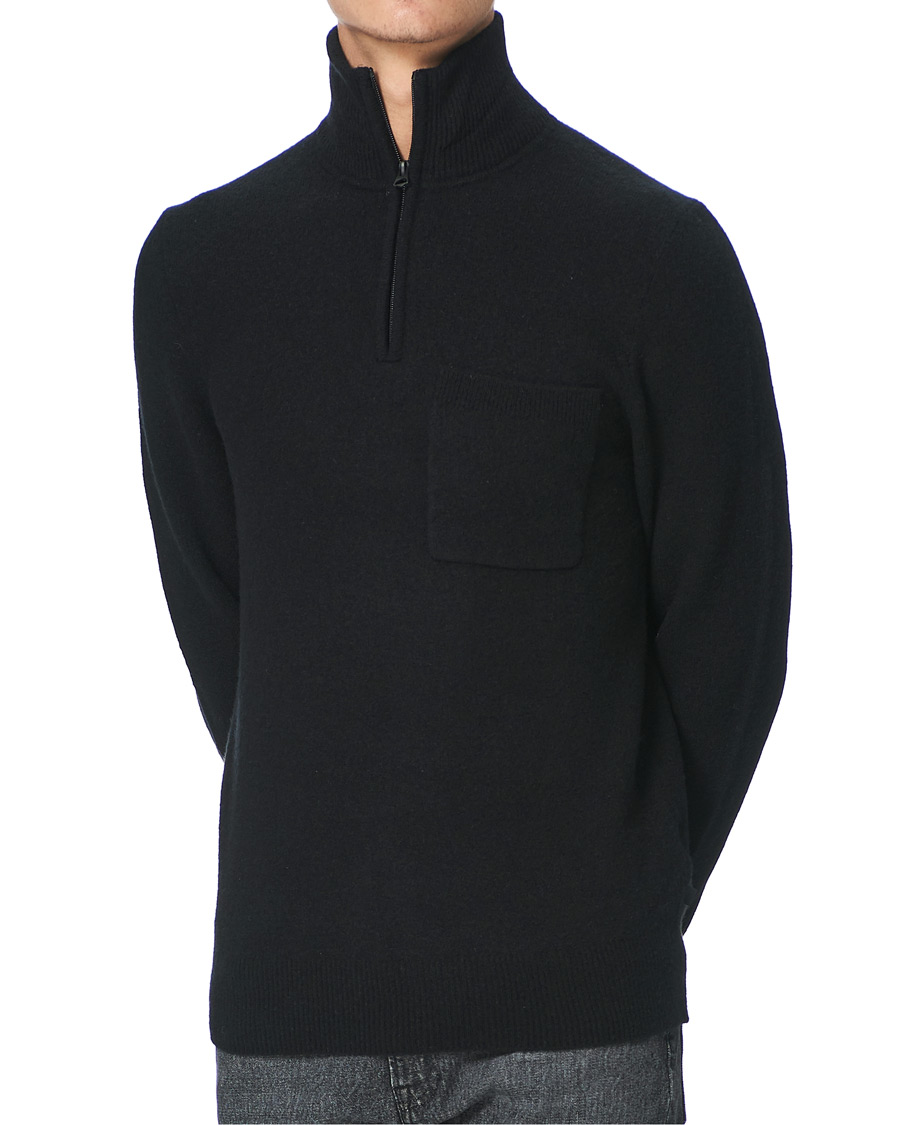 Herre | Gensere | J.Lindeberg | Cohen Yak Blend Quater Zip Black
