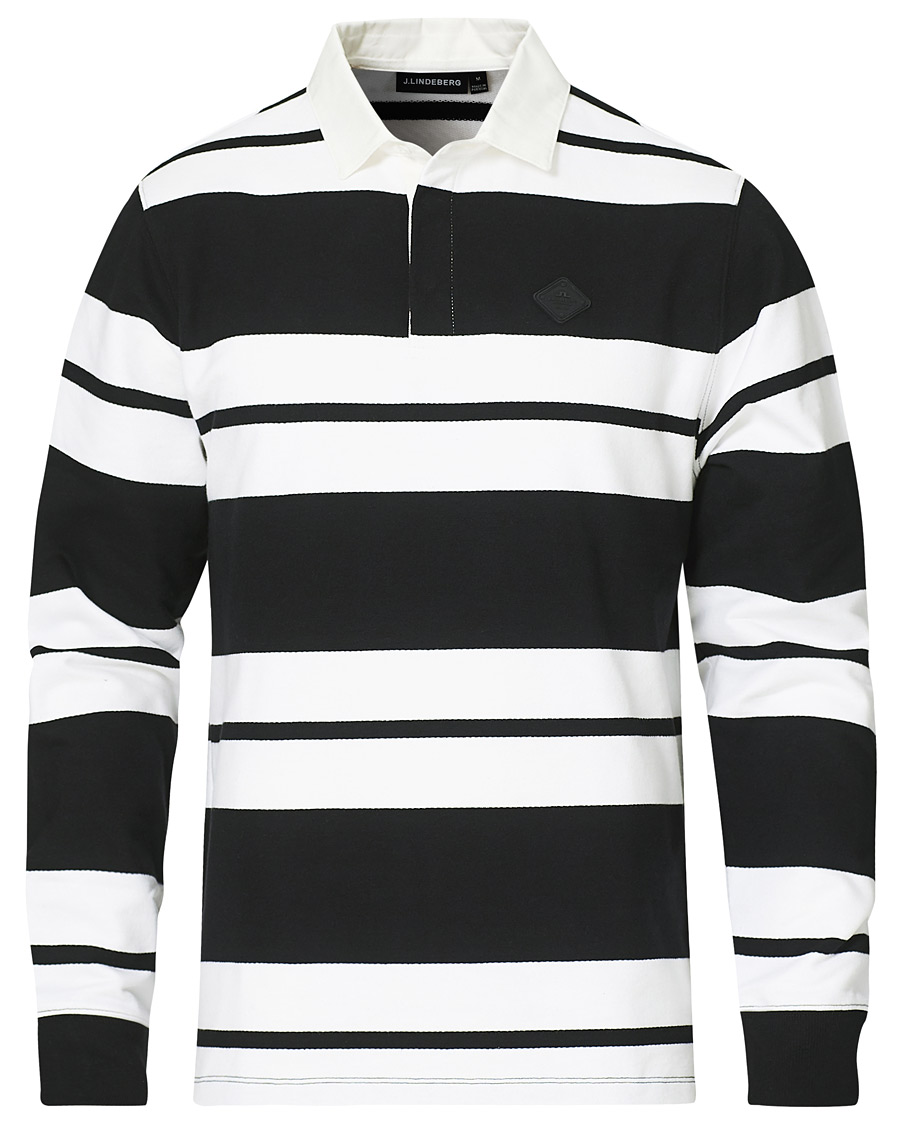 Herre | Gensere | J.Lindeberg | Reed Cotton Rugby Shirt Black