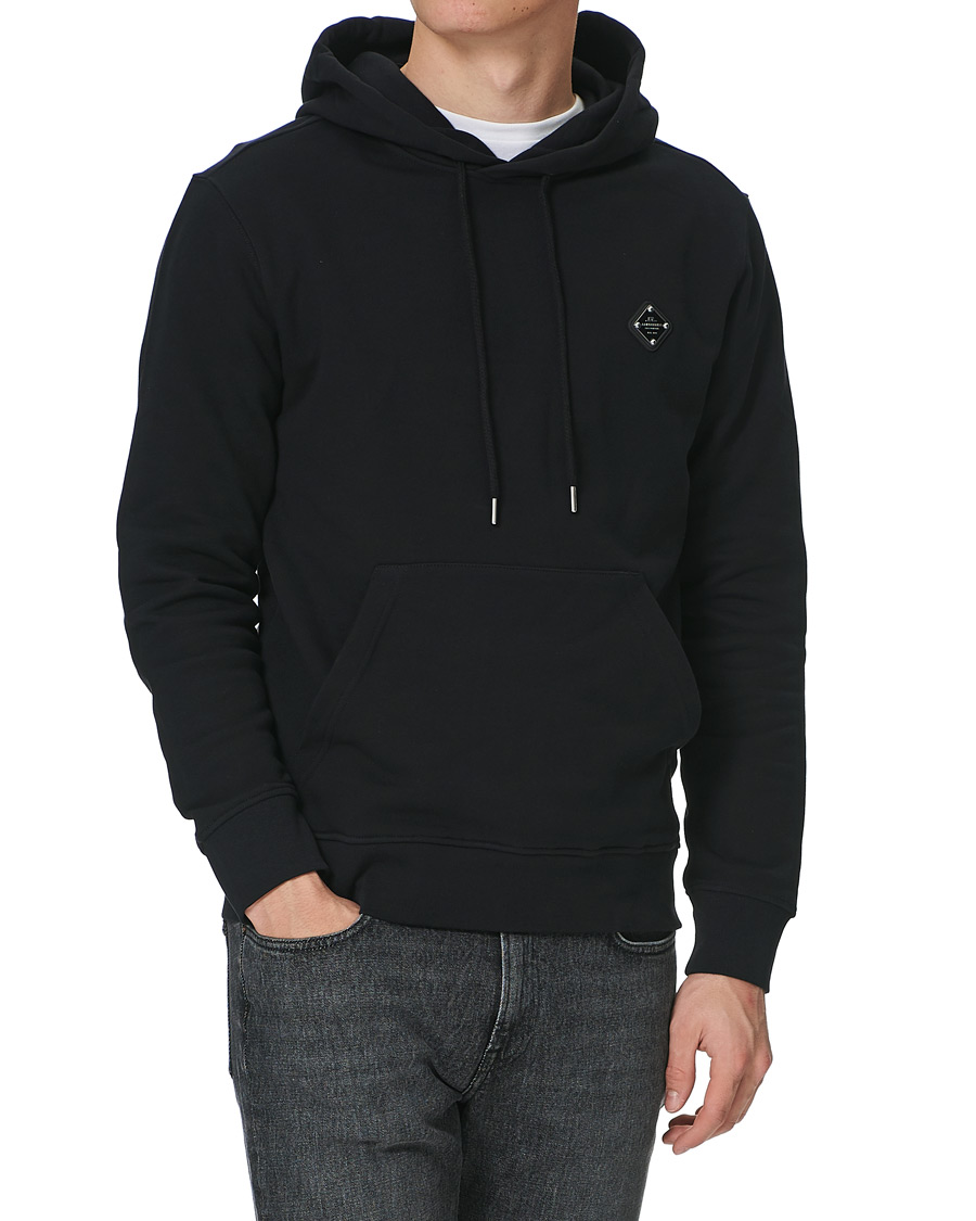 Herre | Gensere | J.Lindeberg | Throw Patch Cotton Hoodie Black