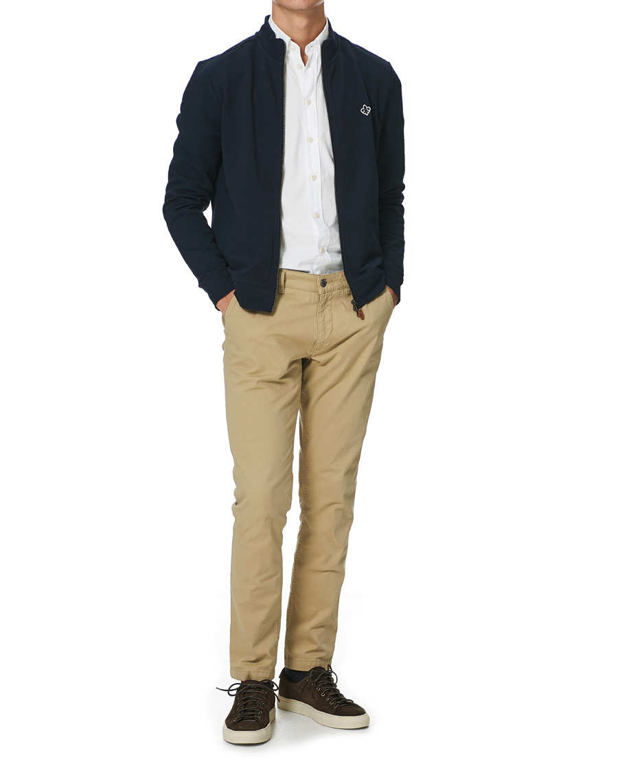 Herre | Gensere | Morris | Nyle Cotton Full Zip Old Blue