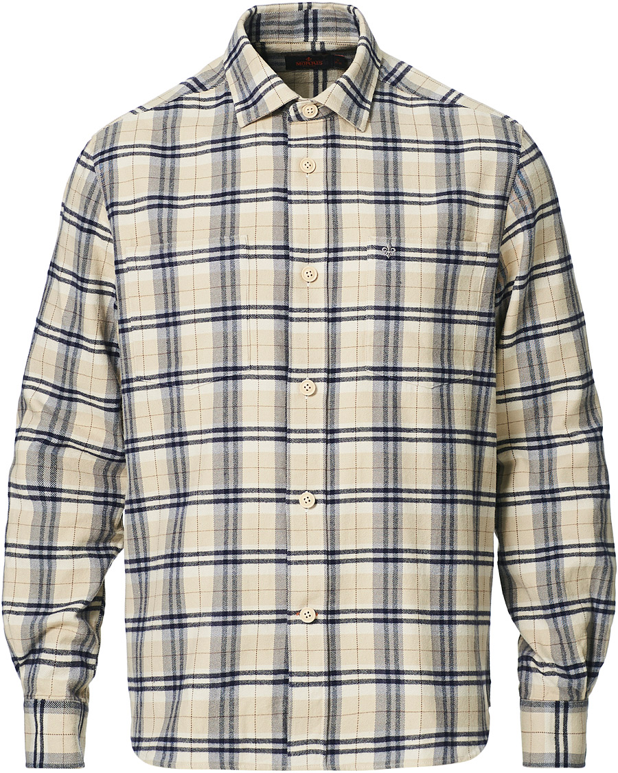 Herre | Skjorter | Morris | Holiday Brushed Cotton Overshirt Khaki