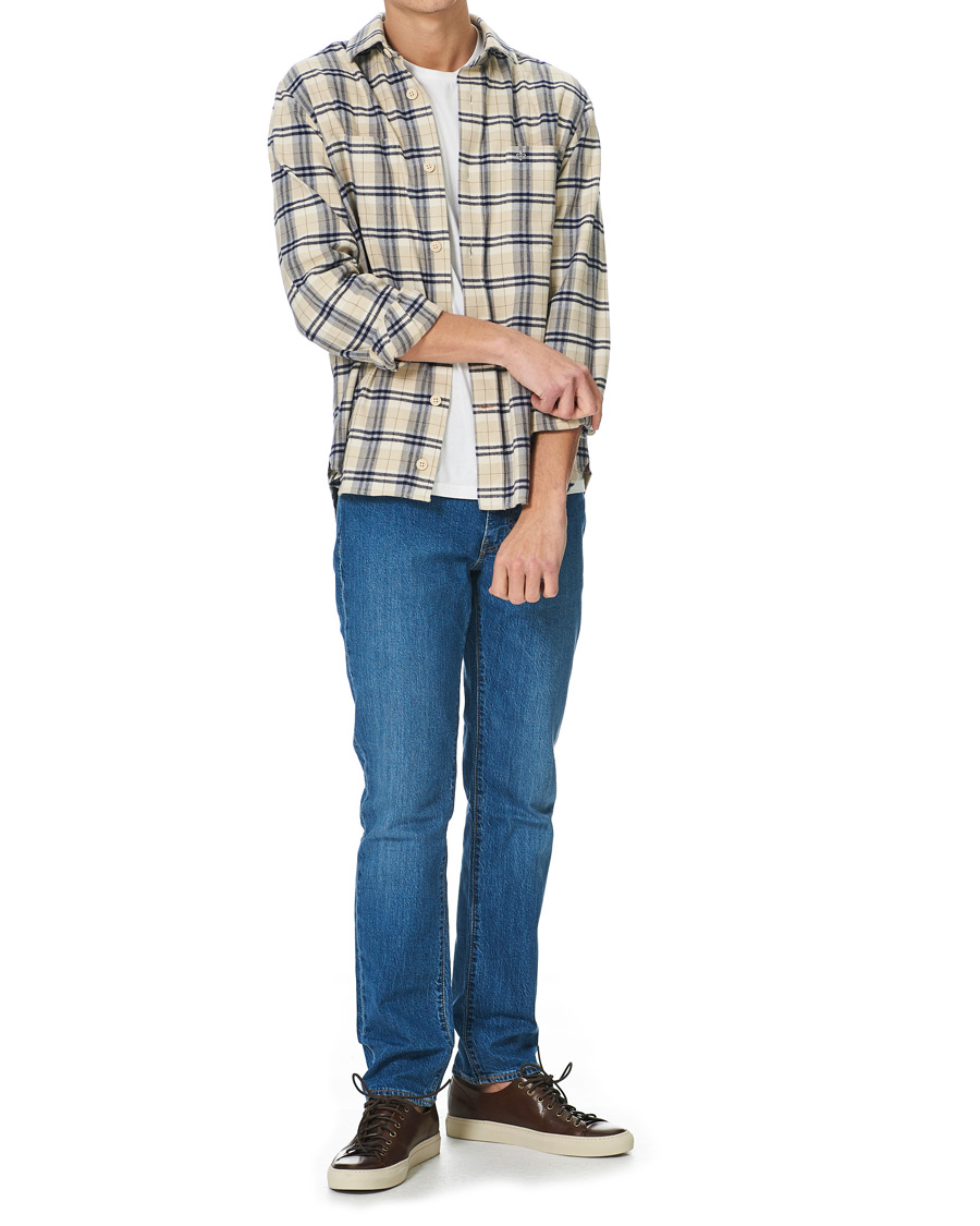 Herre | Skjorter | Morris | Holiday Brushed Cotton Overshirt Khaki