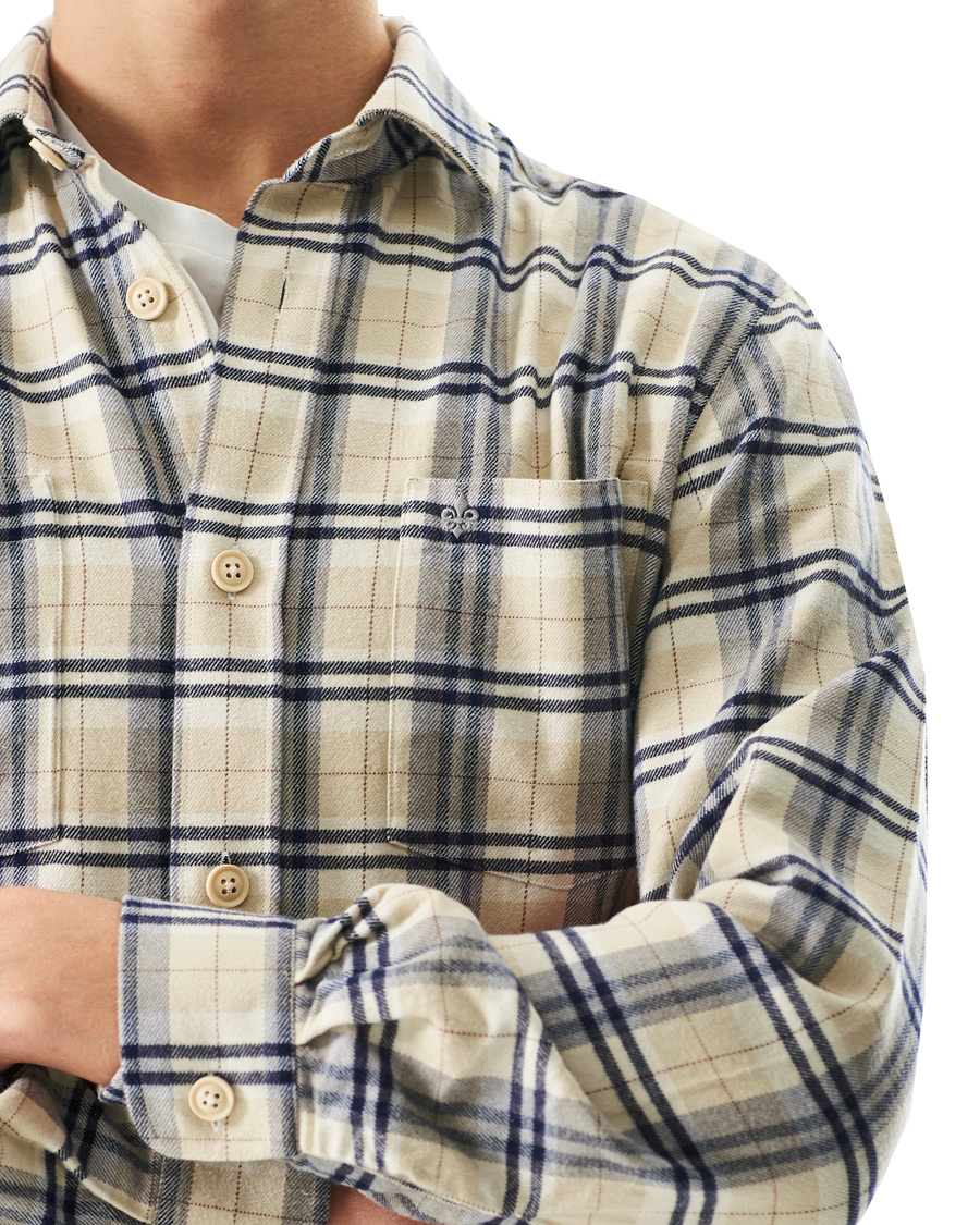 Herre | Skjorter | Morris | Holiday Brushed Cotton Overshirt Khaki