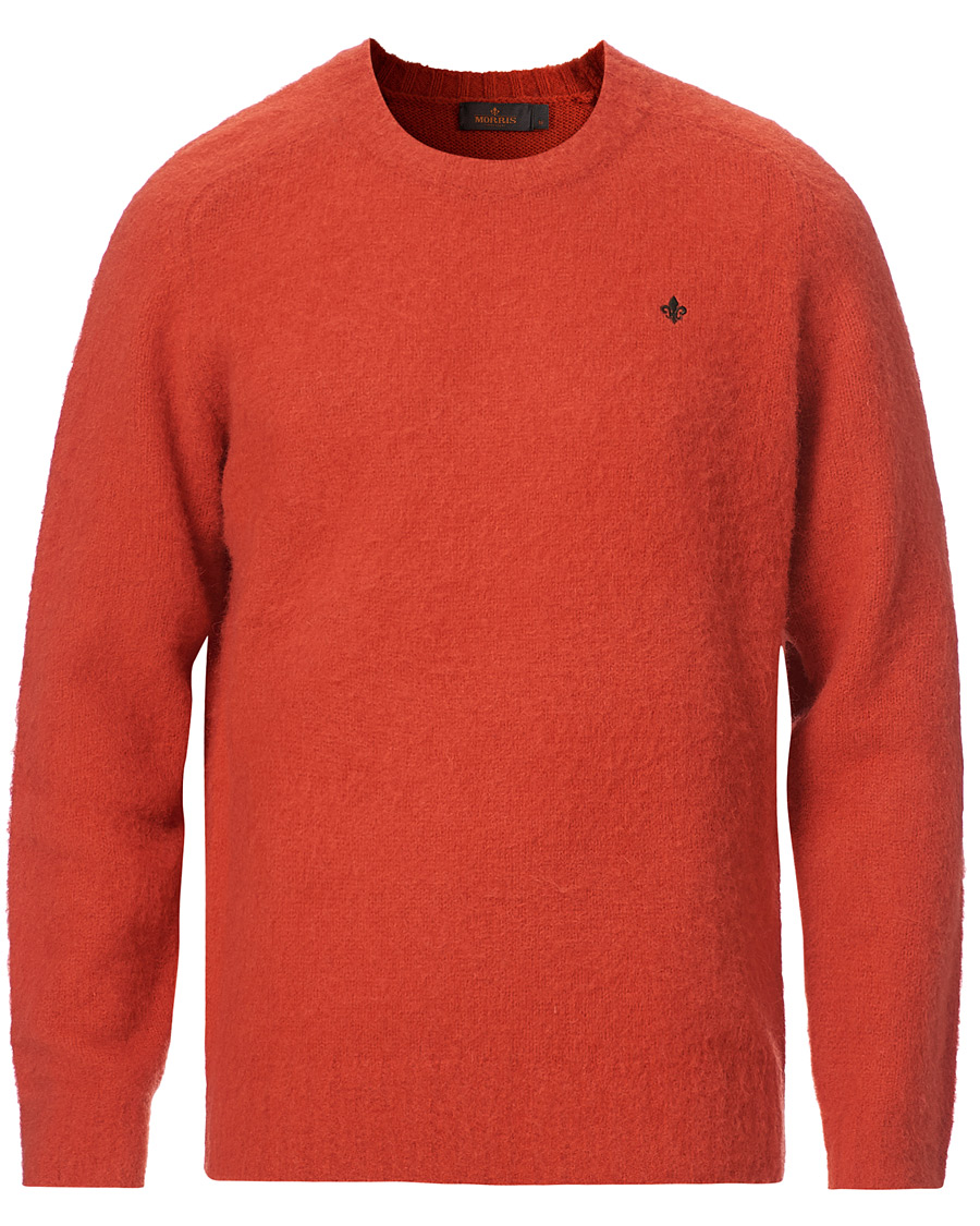 Herre | Gensere | Morris | Warren Knitted Wool Crew Neck Orange