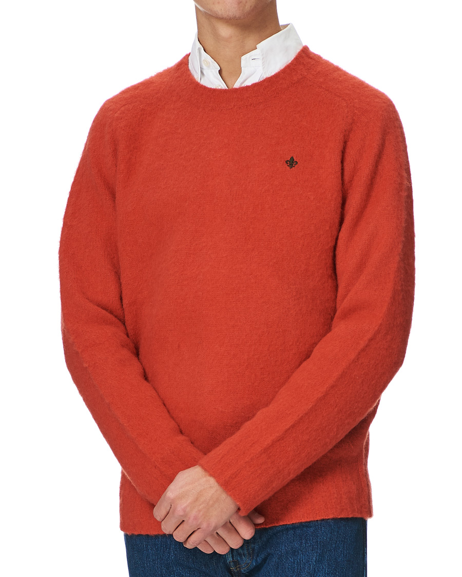 Herre | Gensere | Morris | Warren Knitted Wool Crew Neck Orange