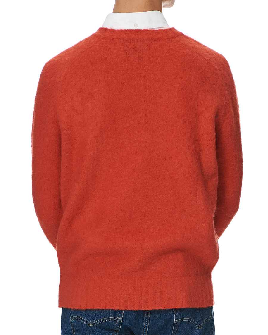 Herre | Gensere | Morris | Warren Knitted Wool Crew Neck Orange