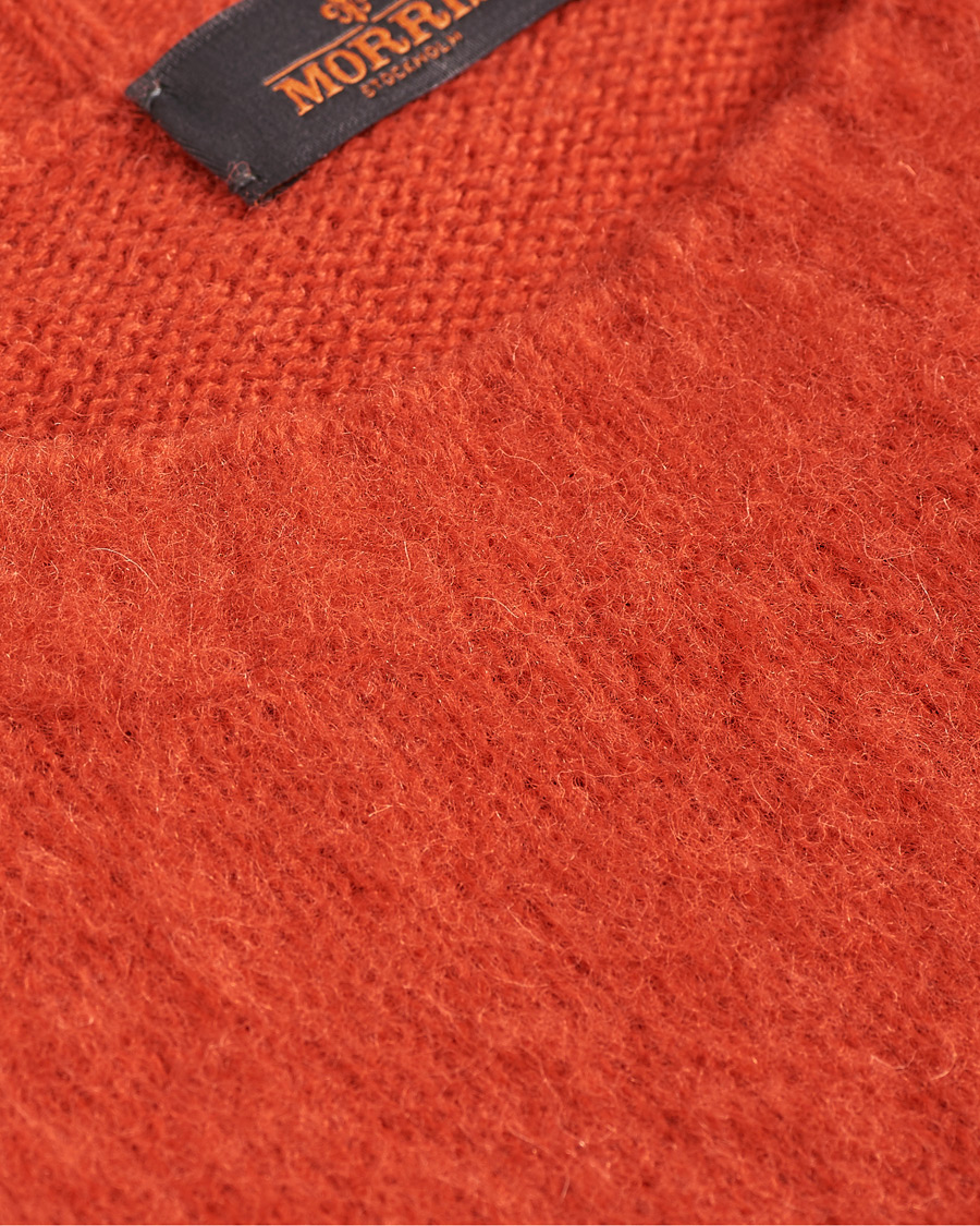 Herre | Gensere | Morris | Warren Knitted Wool Crew Neck Orange